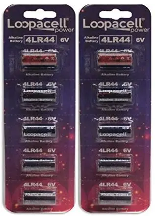10 4LR44 6V Baterías Alcalinas para perro collares de choque/entrenamiento por Loopacell.
