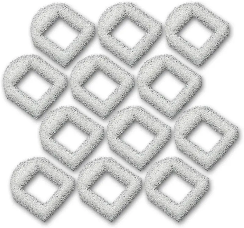 12 prefiltros de espuma para fuente de agua Drinkwell Lotus, Avalon o Pagoda de acero inoxidable 360 (color blanco)