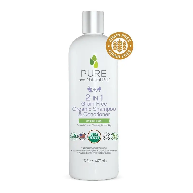 2 en 1 Shampoo y Acondicionador Orgánico sin Granos (Lavanda y Menta) de Pura Naturals