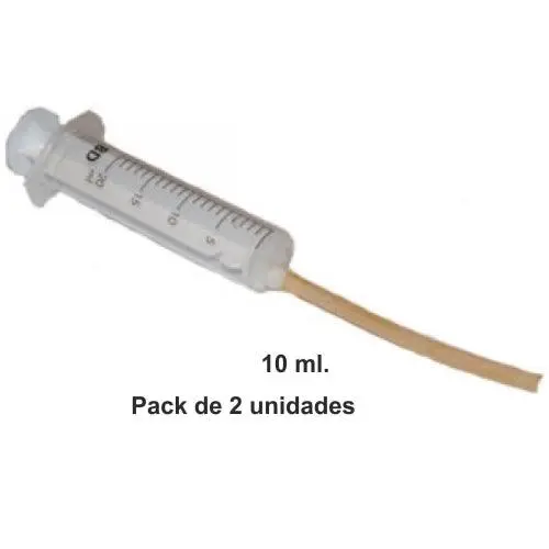 2 Jeringas para empapillar con sondas cada una