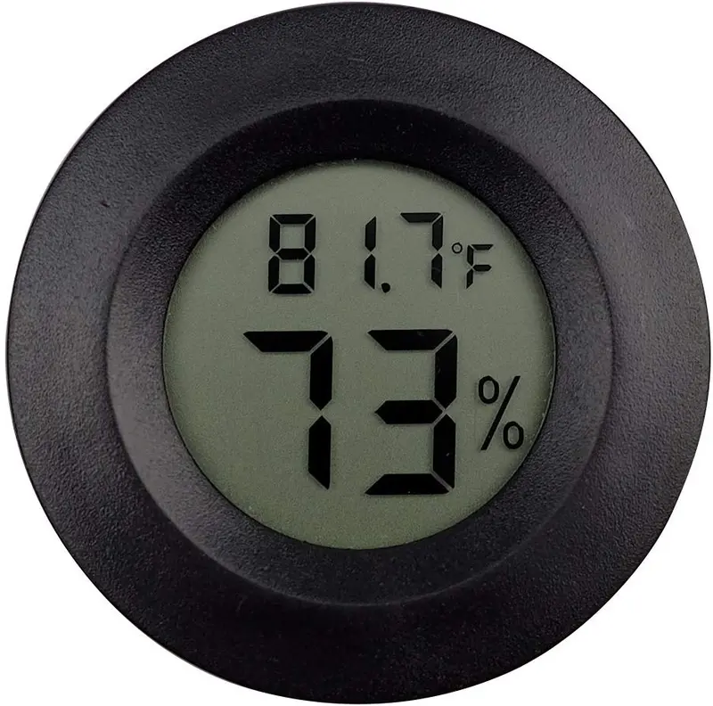 2 unidades termómetro digital Reptil switchable Celsius Fahrenheit Lizard Spider tortuga terrario tanque el higrómetro, S, Negro