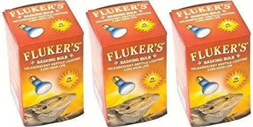 (3 Pack) Fluker de Basking Spotlight bombillas para reptiles 75 W