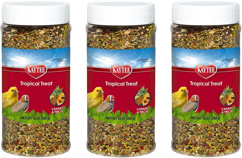 (3 Pack) Kaytee Fiesta Treat de frutas tropicales para Canarias & Finches (10 oz por unidades)