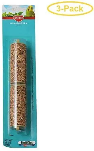 (3 Pack) Kaytee Periquito Treat Stick, miel (3,5 oz por pack)