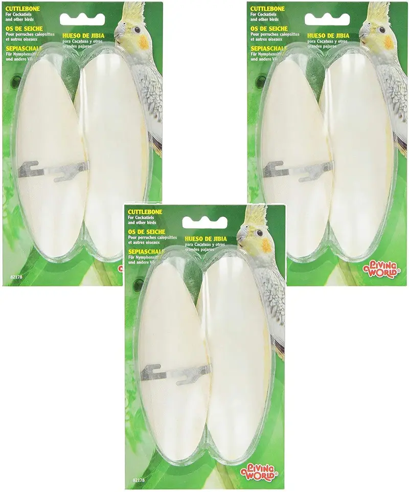 (3 Pack) Living World Cuttlebone, grande, 6 Total cuttlebones