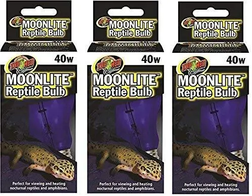 (3 Pack) Zoo Med Moonlight 40 W bombillas de reptil