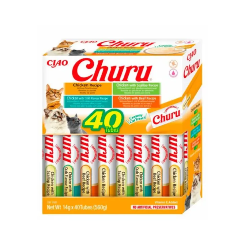 40 Churus Cat Variedades de Pollo