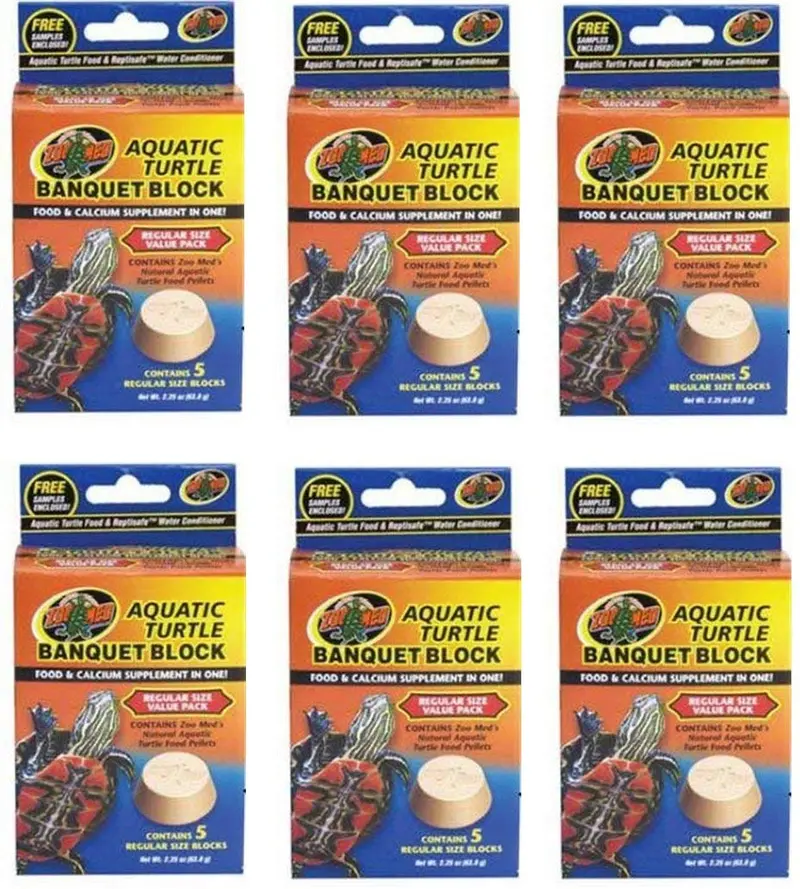 (6 Pack) Zoo Med Aquatic Turtle Banquetes bloques