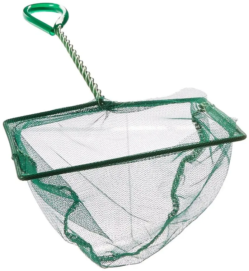 8 inch Fish Net con mango de plástico para Acuario Fish Tank, Verde