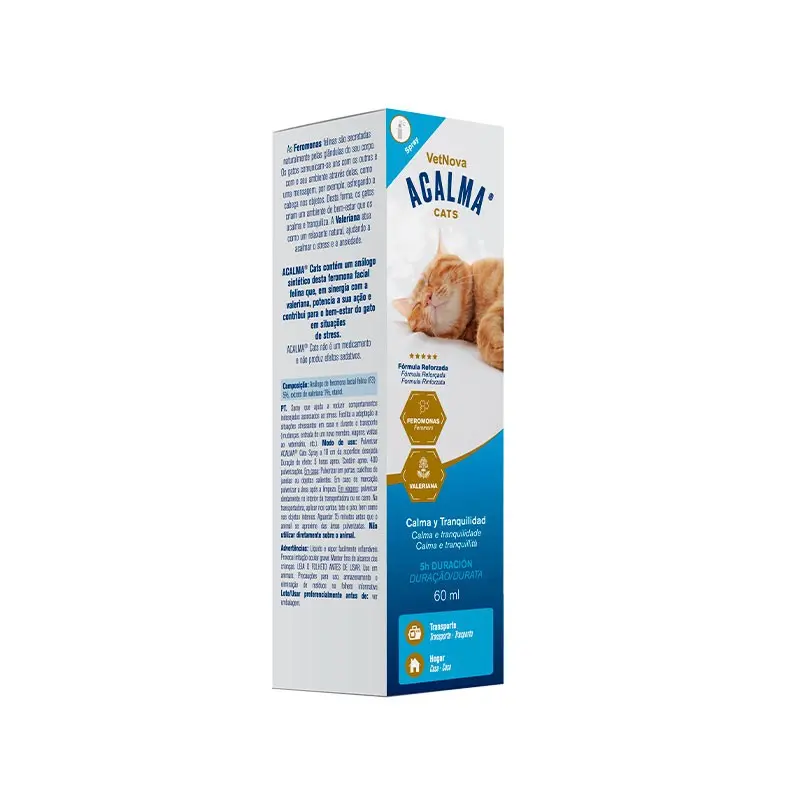 Acalma Cats Spray 60 ml – Feromonas Calmantes para Gatos Estresados