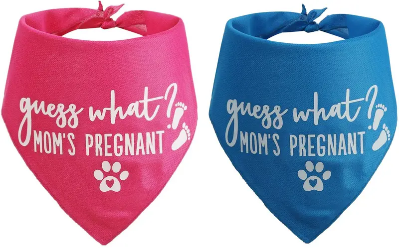 ¿Adivina qué? My Mom is Pregnant - Bandana para perro (2 unidades)