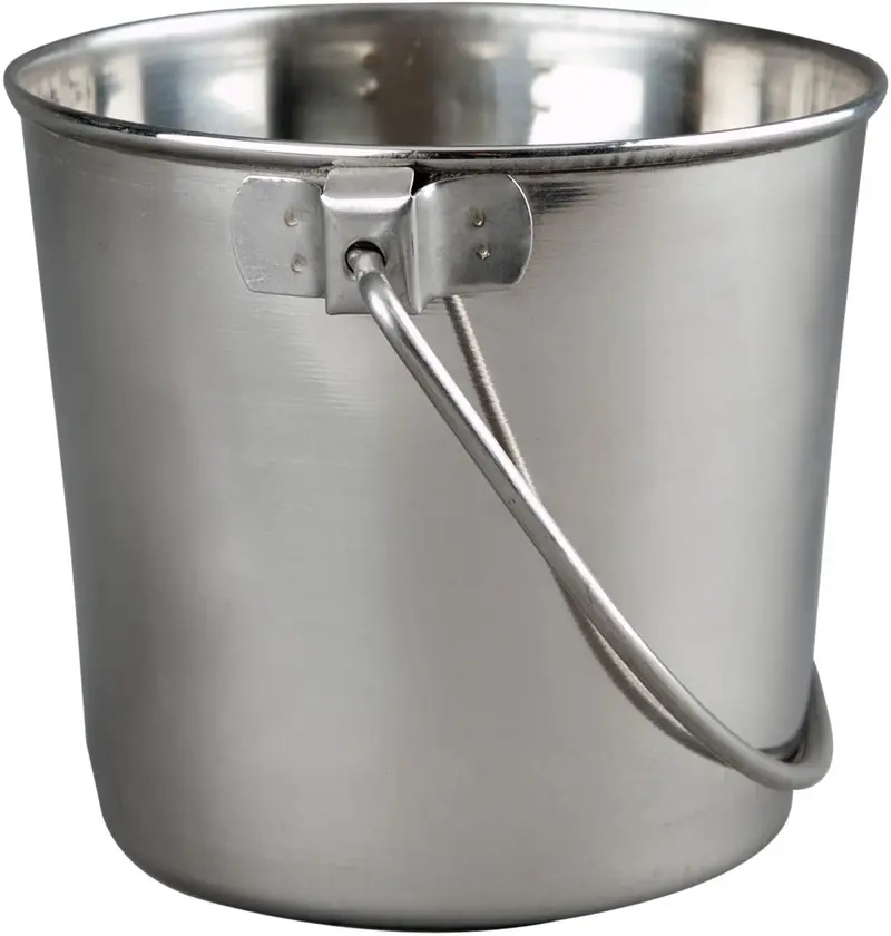 Advance Pet Products - Cubo redondo de acero inoxidable