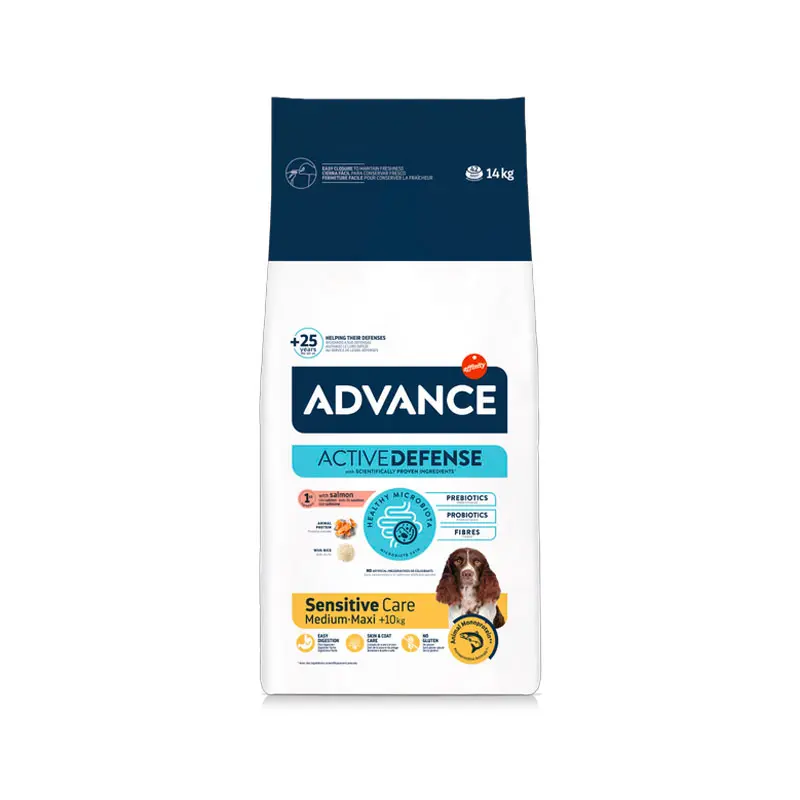 Advance Sensitive Care Medium Maxi con salmón pienso para perros