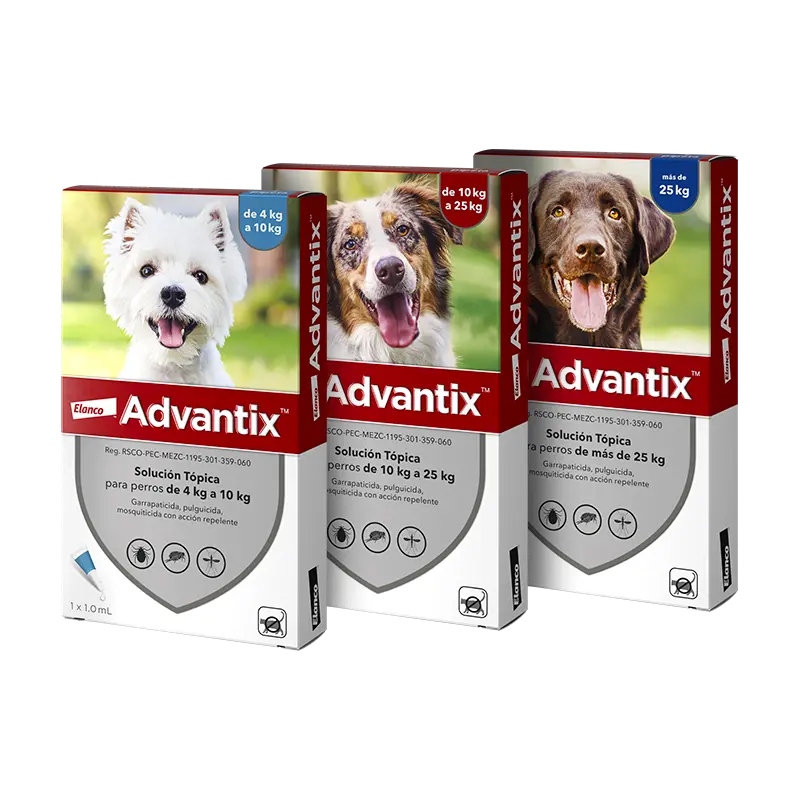 Advantix® Pipeta Antiparasitaria para Perros - Protección Completa Contra Pulgas, Garrapatas y Mosquitos