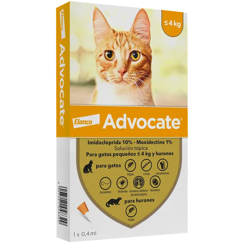 Advocate Gatos y Hurones hasta 4kg