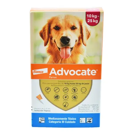 ADVOCATE PERRO  10 - 25 KG UNIDAD