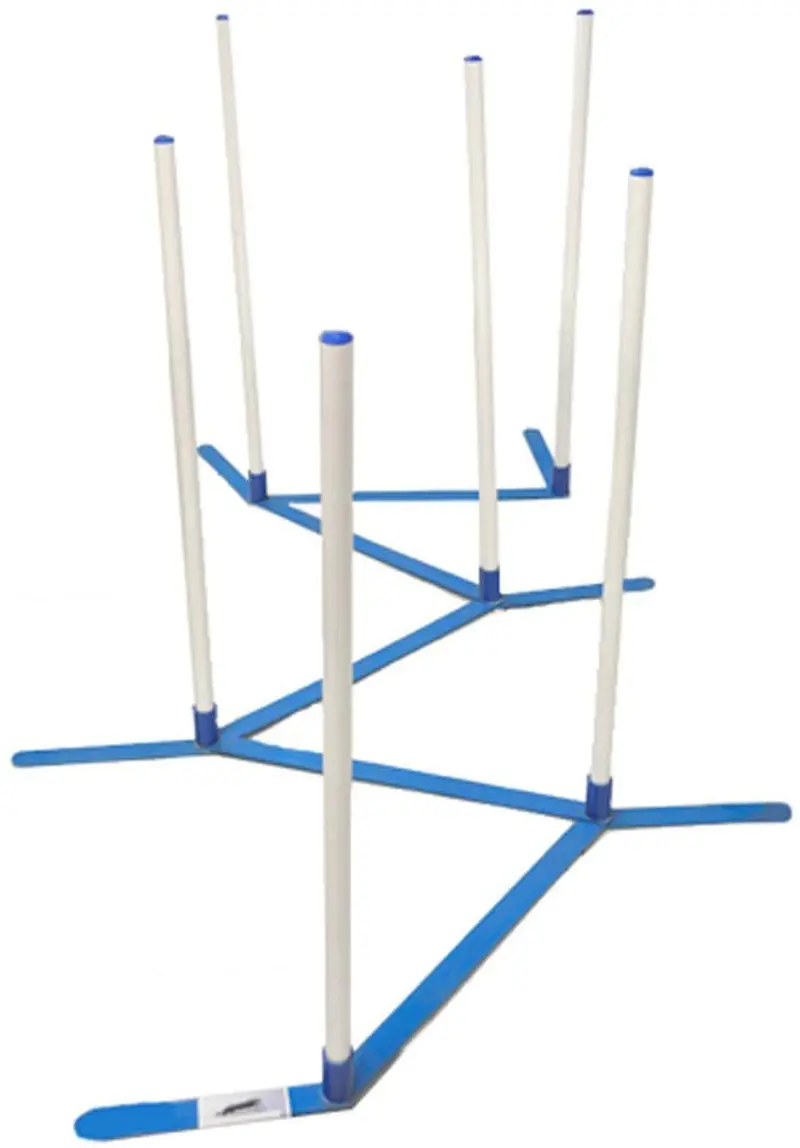 Agility Weave - Varillas ajustables de 6 postes con funda de transporte y estacas de hierba