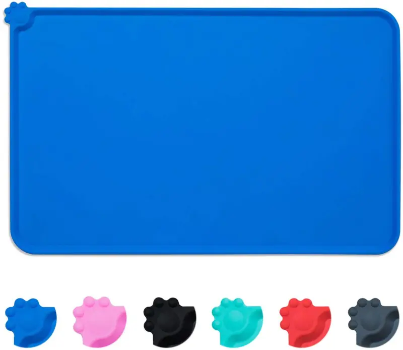 Alfombrillas de silicona impermeables para perros y gatos, antideslizantes, de grado FDA