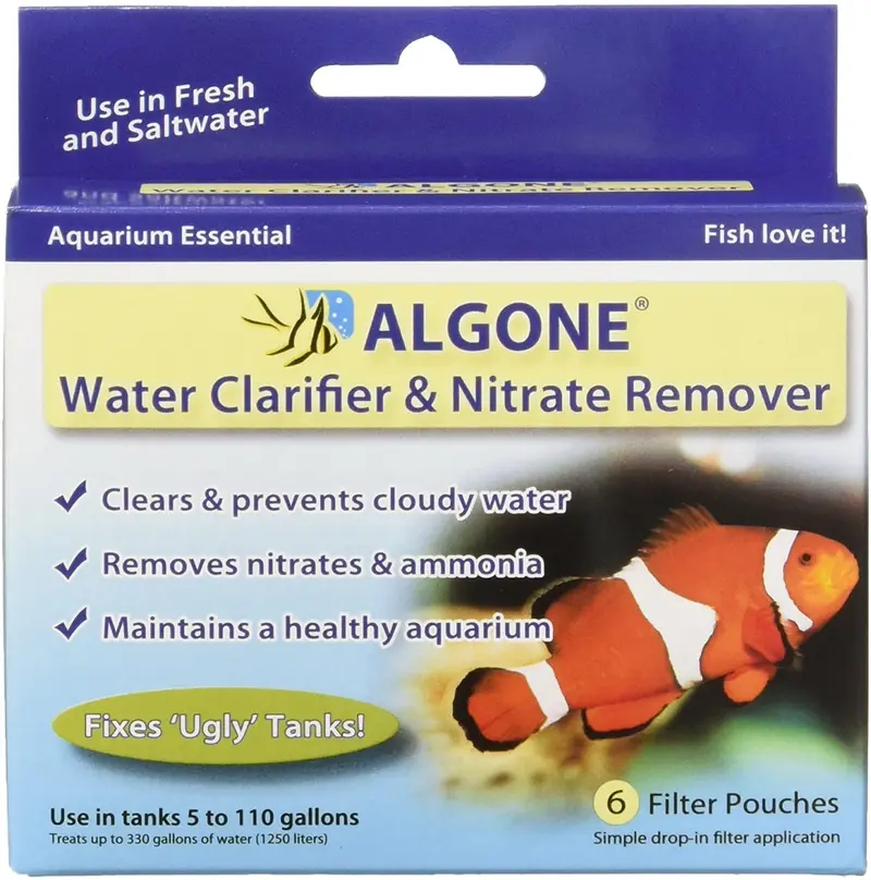 Algone Aquarium - Limpiador de agua y quitanitratos (6 bolsas de filtro)
