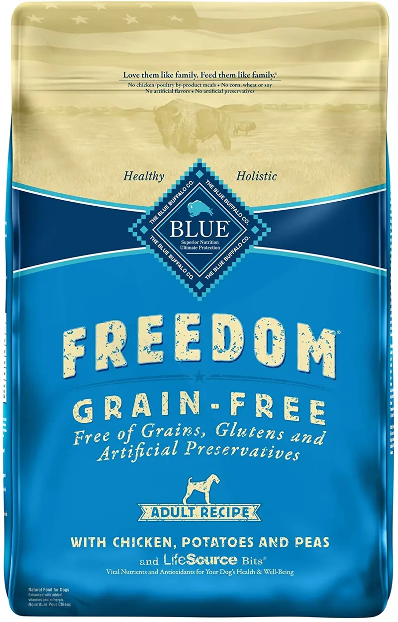 Alimento balanceado Blue Freedom, para perros adultos, sin granos