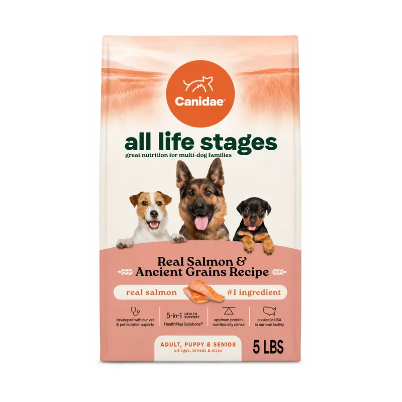 Alimento Canidae Salmón y Granos Para Perros 5LB