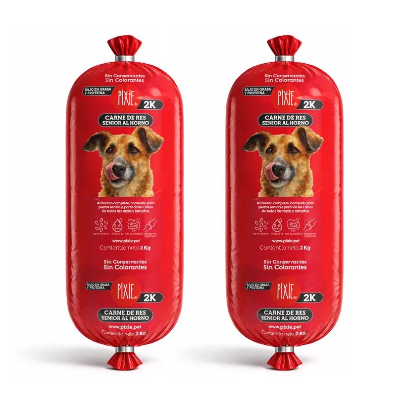 Alimento Congelado Pixie de carne al horno para perros senior (baja en grasa y proteína)