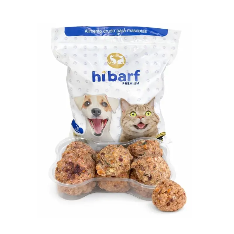 Alimento Crudo Hi Barf Para Perros Con Ternera y Conejo
