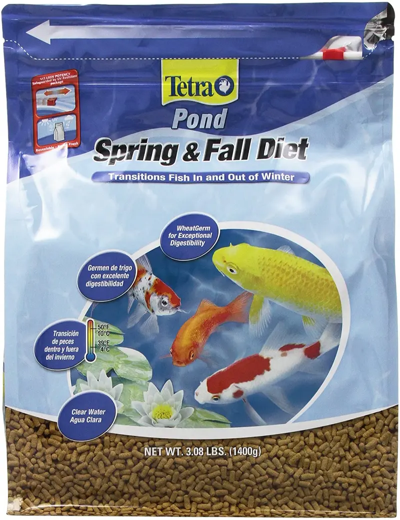 Alimento de dieta para peces de primavera y otoño TetraPong.