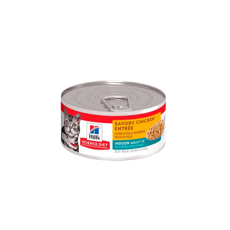 Alimento Húmedo Para Gato Hills adulto indoor chicken