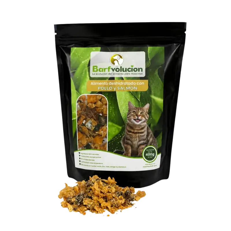 Alimento natural Deshidratado Hi Barf para Gatos