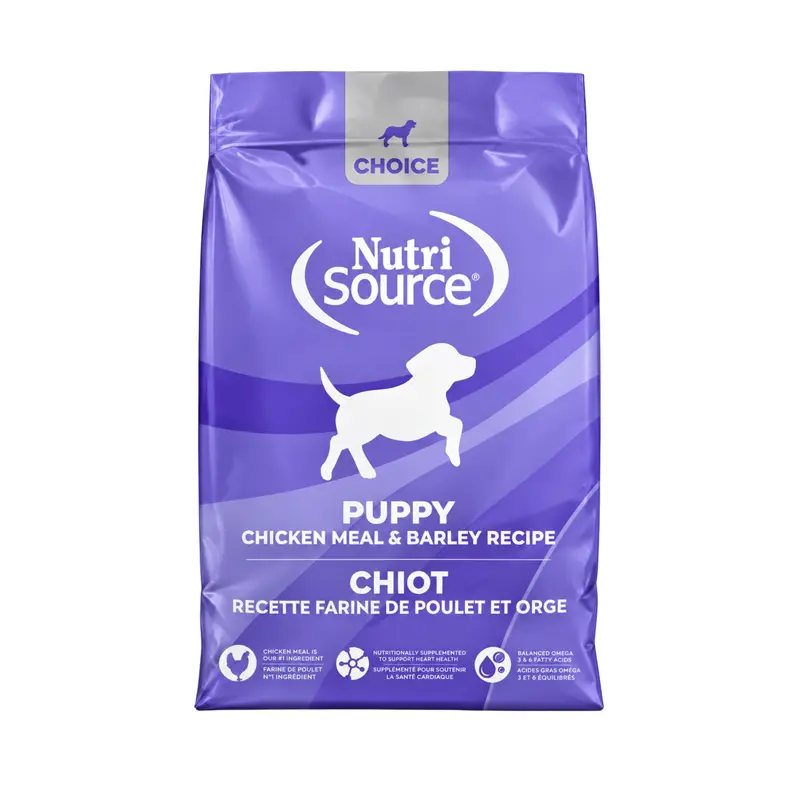 Alimento Nutri Source para perros cachorros de pollo y cebada 5LB
