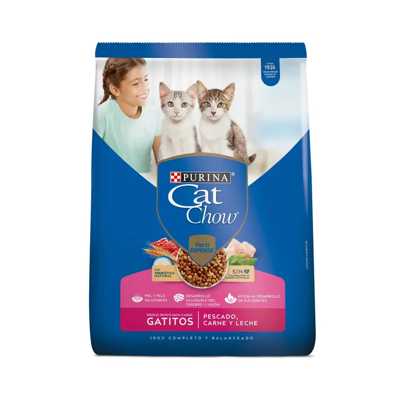 Alimento Para Gatitos Cat Chow Pescado, Carne Y Leche 2 Kg