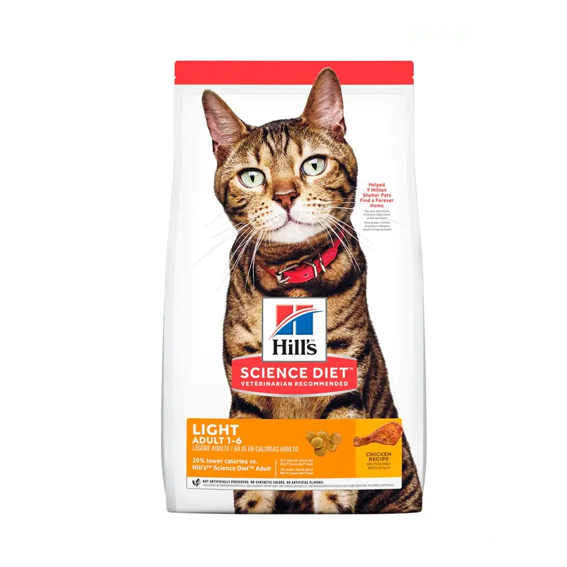 Alimento Para Gato Hills Adullto Light 1-6 Pollo