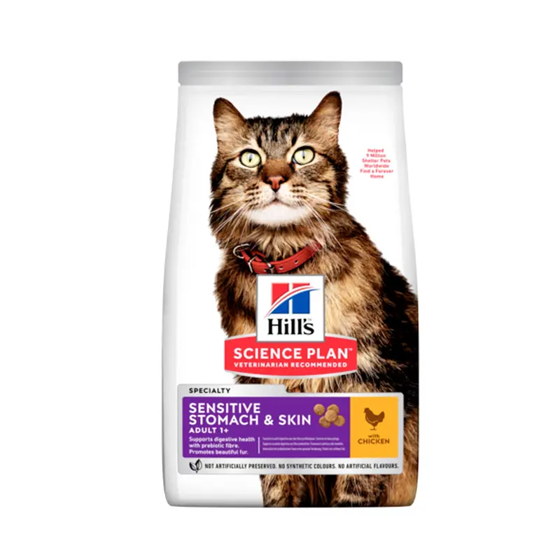 Alimento Para Gato Hills Adulto Sensitive Stomach  Skin