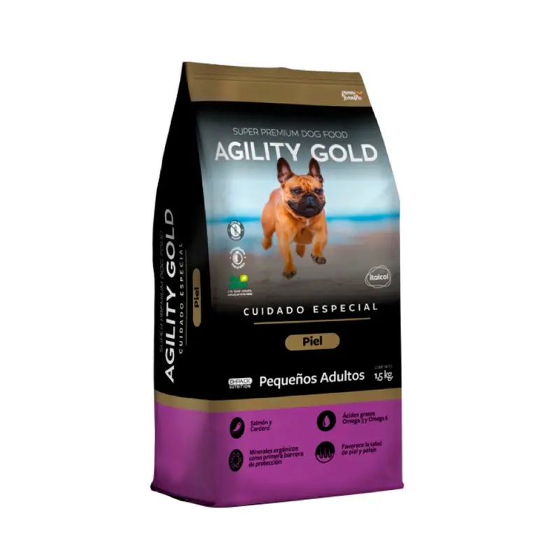 Alimento Para Perro Agility Gold Pequeños Adultos Cuidado Especial Piel