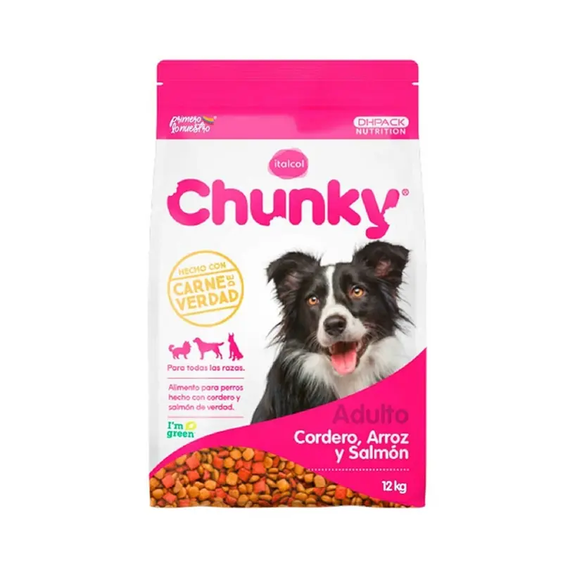 Alimento Para Perro Chunky Adulto Cordero, Arroz Y Salmon
