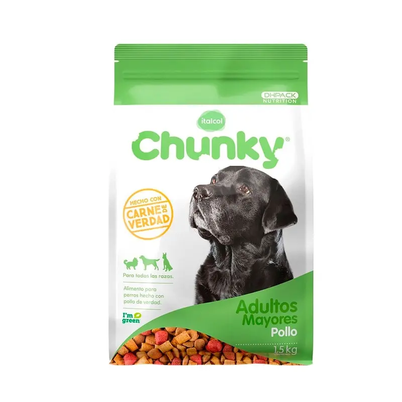 Alimento Para Perro Chunky Adultos Mayores Sabor A Pollo 1,5kg