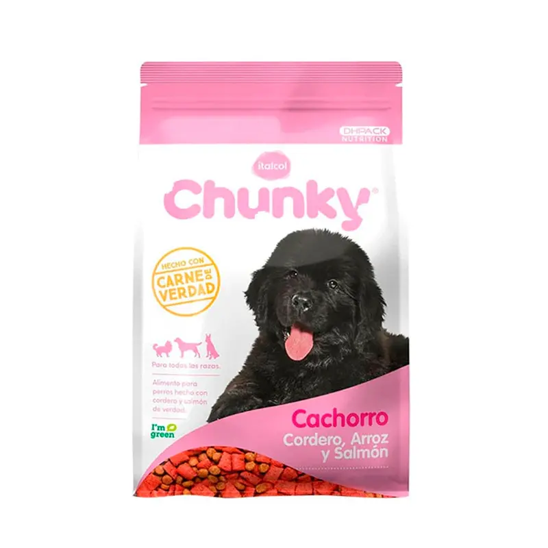 Alimento Para Perro Chunky Cachorro Cordero, Arroz Y Salmon