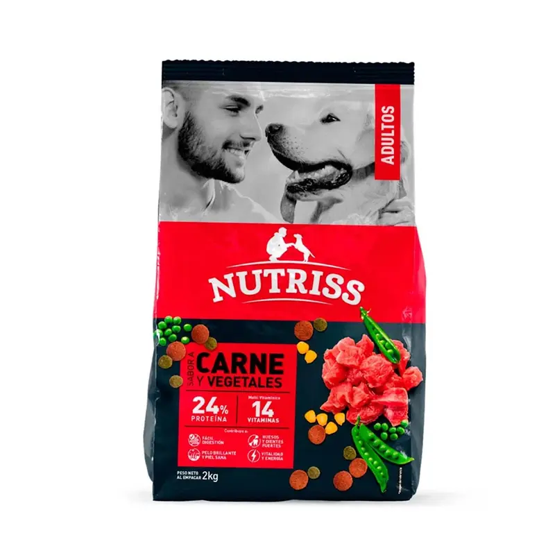 Alimento Para Perro Nutriss Adultos Carne Y Vegetales 2kg