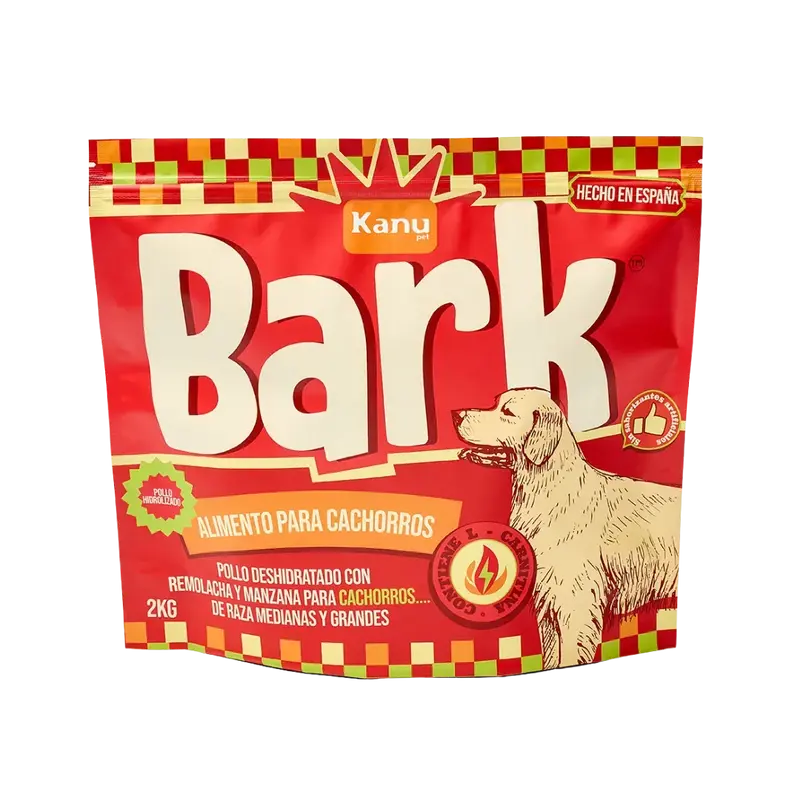 Alimento Seco Bark Pollo Kanu Pet para Perro Cachorros razas medianas y grandes