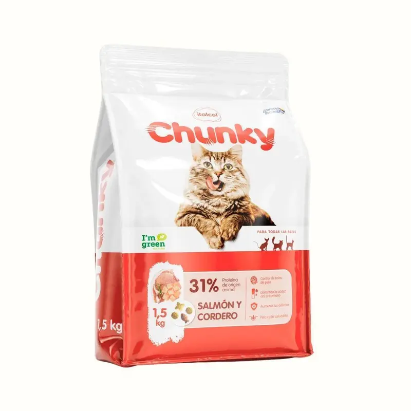 Alimento Seco Chunky Salmon y Cordero para Gato Adulto