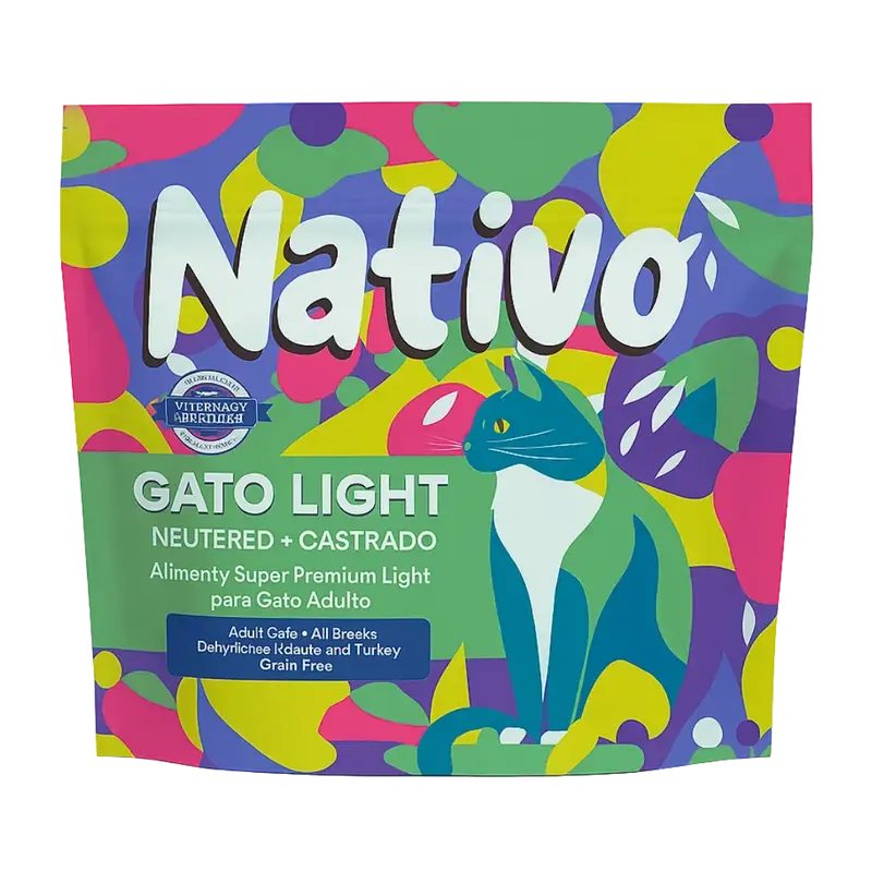 Alimento Seco Nativo Light Conejo/Pavo Kanu Pet para Gato Castrado