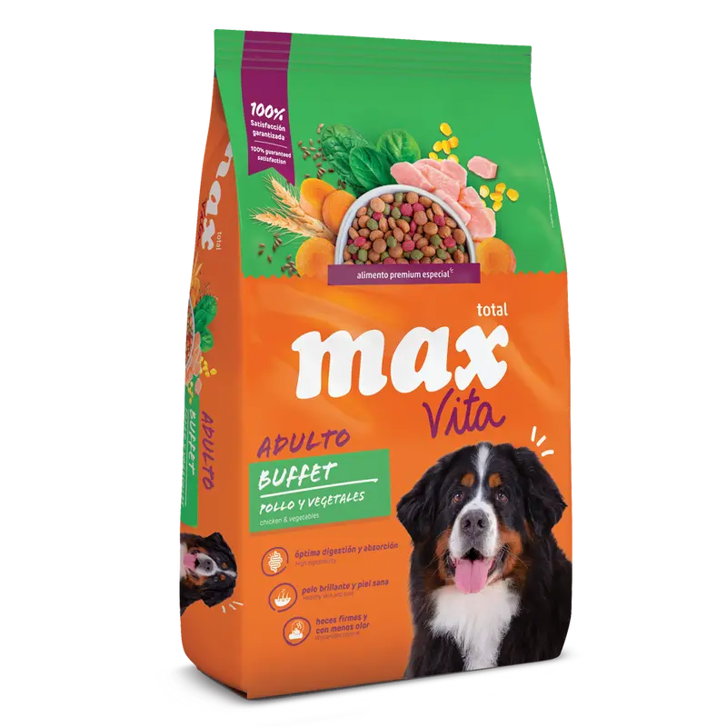 Alimento Total Max Vita Para Perro Adulto Pollo y Vegetales