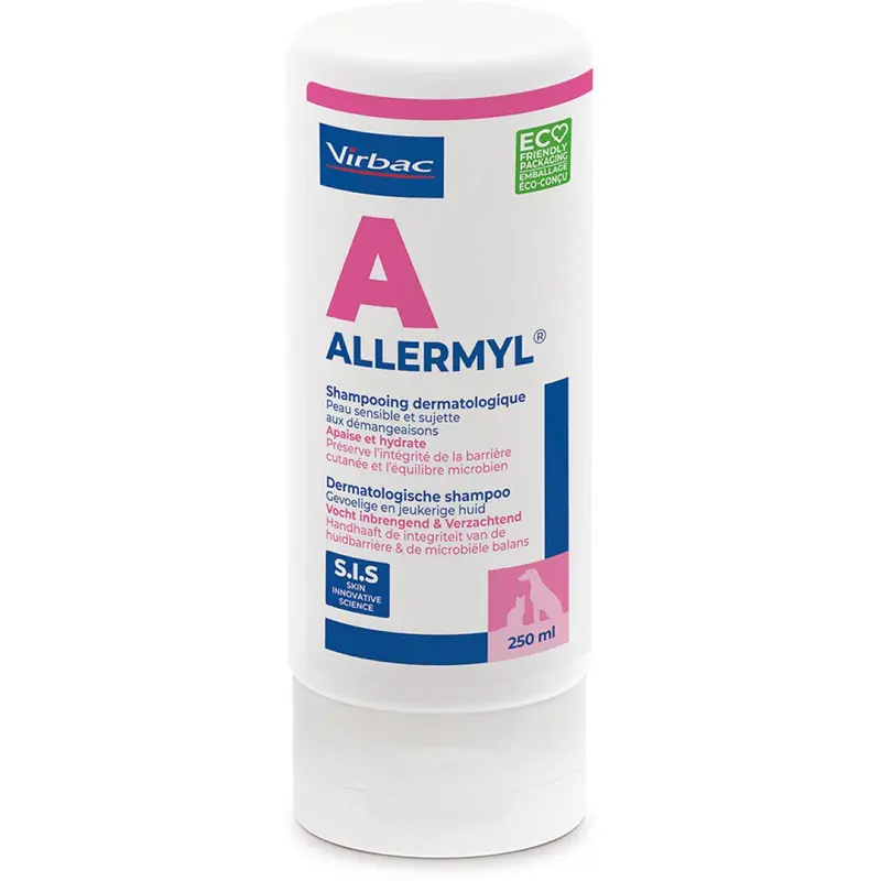 Allermyl Champú Dermatológico Perros y Gatos | Pieles Sensibles y Prurito | 250 ml