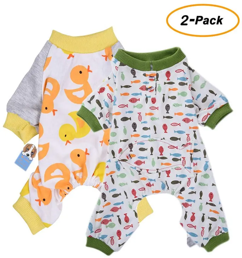 Amakunft - Pijamas para perros y gatos, para perros y gatos pequeños, 2 unidades