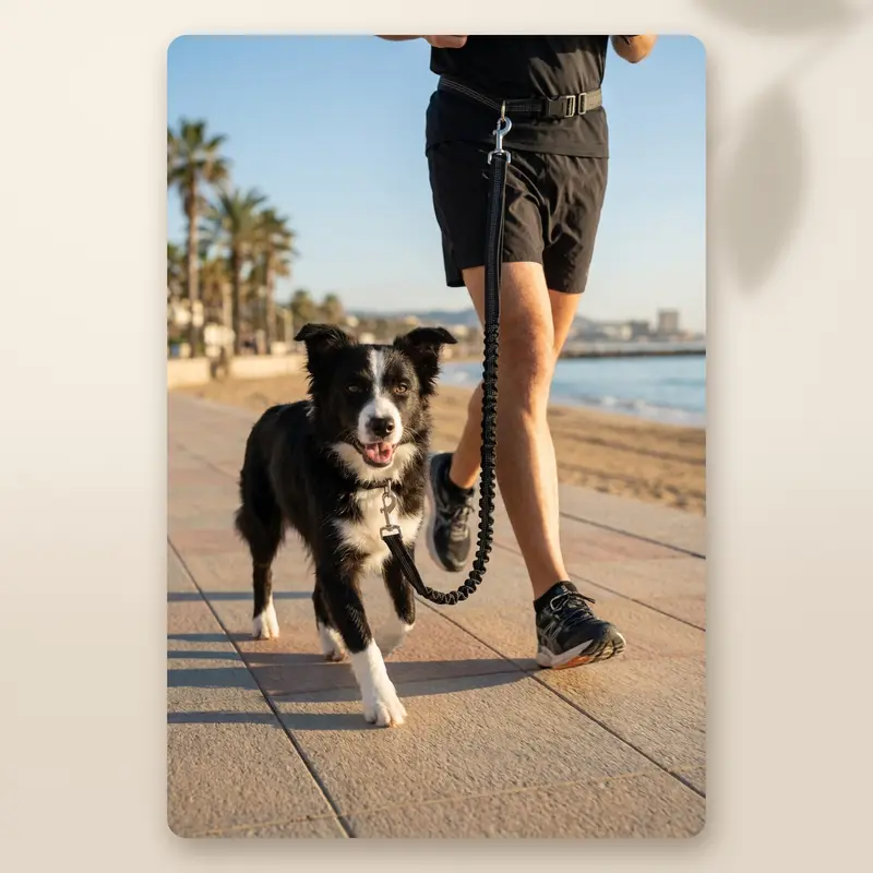 AMIKART Correa Manos Libres para Perros - Cinturón Ajustable para Correr
