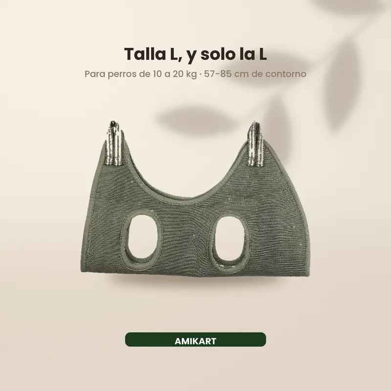 AMIKART Hamaca de Aseo para Cortarle las Uñas al Perro - Talla L, de 10 a 20 kg
