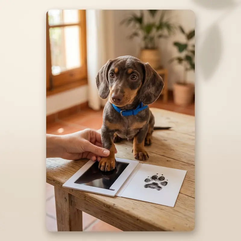 AMIKART Kit de Huella para Mascotas - Sin Tinta, No Mancha la Pata