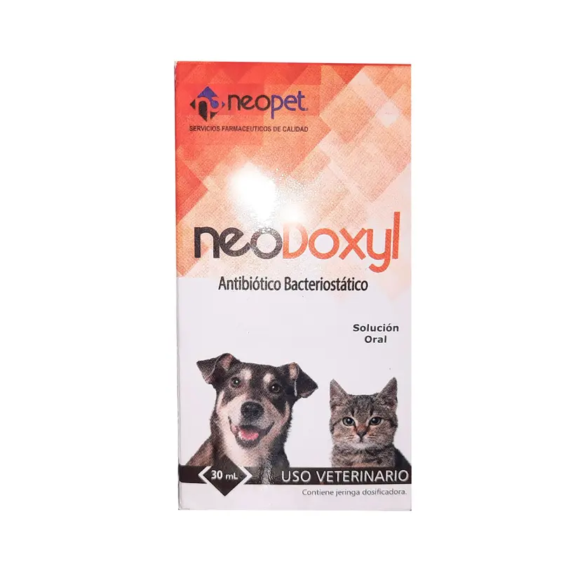 Antibiótico Bacteriostático Neodoxyl Para Perro Y Gato 30 Ml