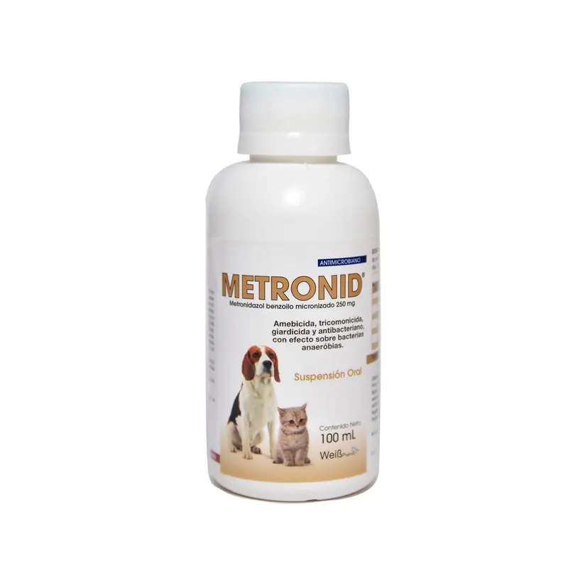Antibiotico Perros y Gatos Metronid Fco X 100 Ml